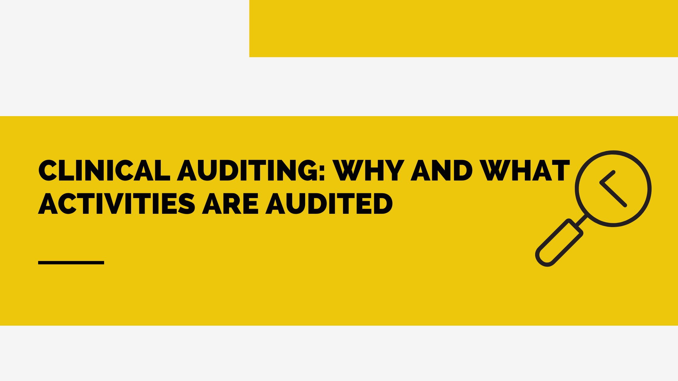Clinical Auditing: Why and What Activities are Audited