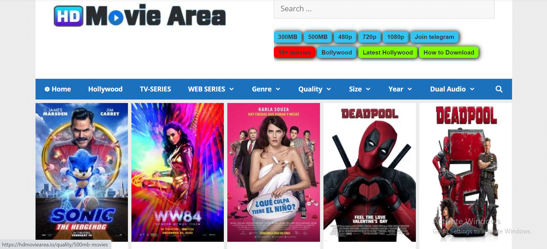 HDMoviearea – 300MB Movies, 720p Movies Download Free